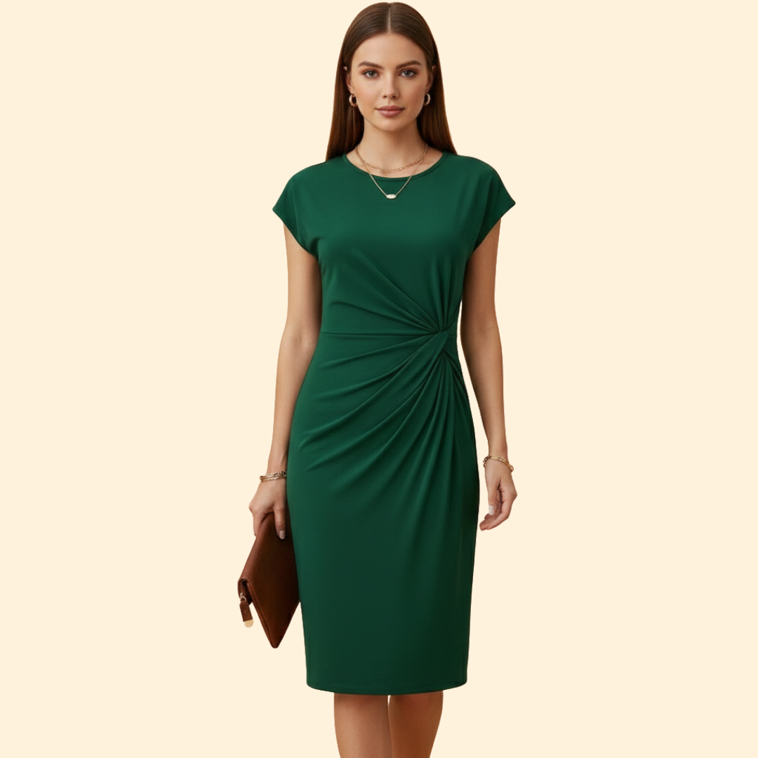 Women's Elegant Waist Draped Dress