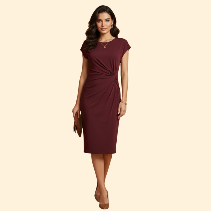 Women's Elegant Waist Draped Dress