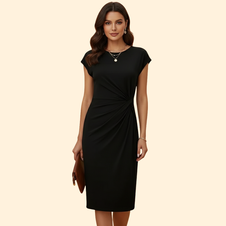 Women's Elegant Waist Draped Dress