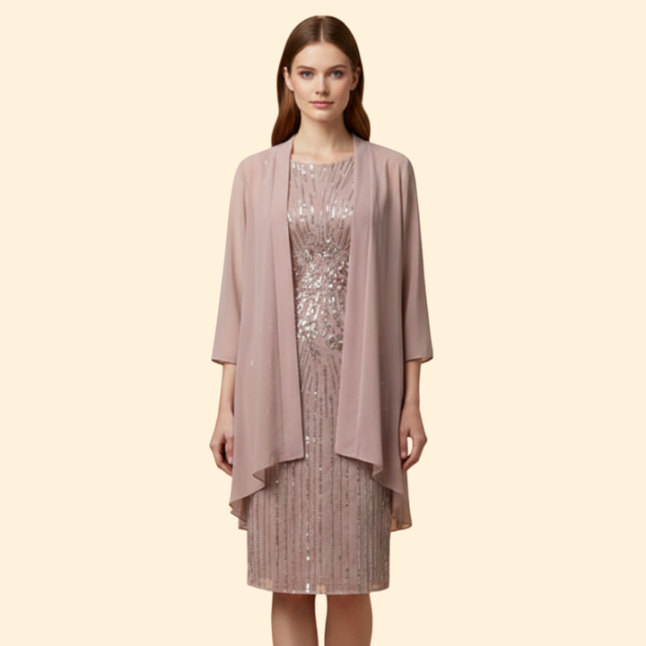 Women’s Embellished Sequin Midi Dress