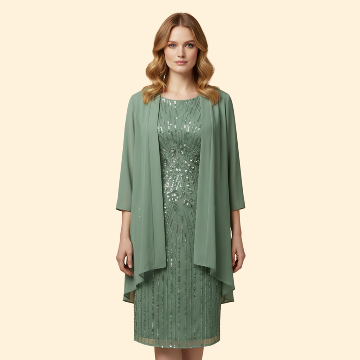 Women’s Embellished Sequin Midi Dress