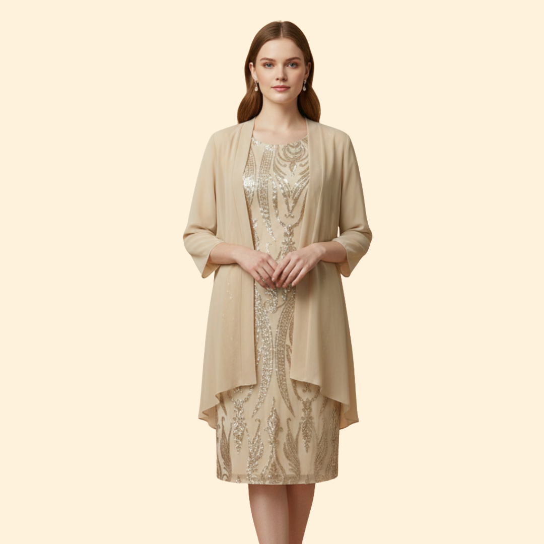 Women’s Embellished Sequin Midi Dress