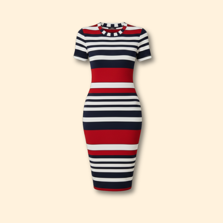 Women’s Figure-Hugging Stripe Dress