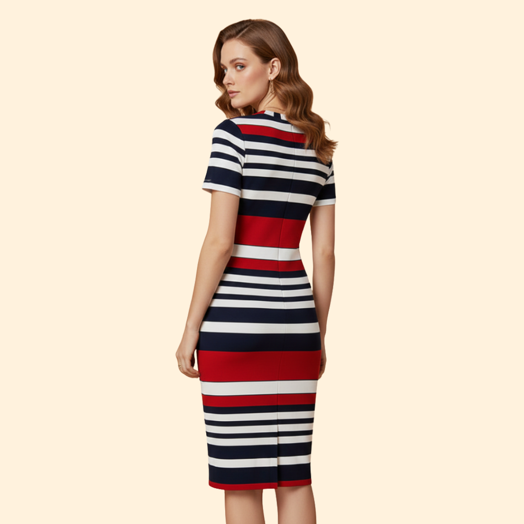 Women’s Figure-Hugging Stripe Dress