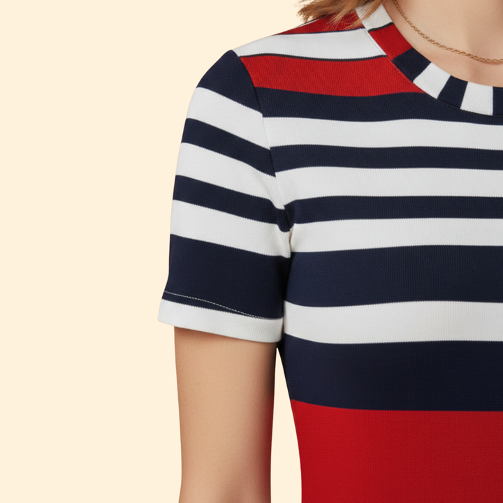 Women’s Figure-Hugging Stripe Dress