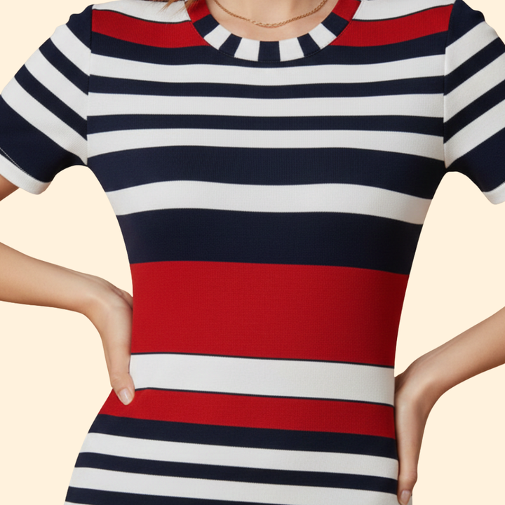 Women’s Figure-Hugging Stripe Dress