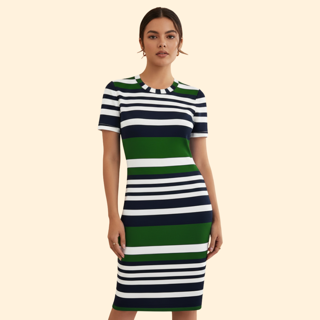 Women’s Figure-Hugging Stripe Dress