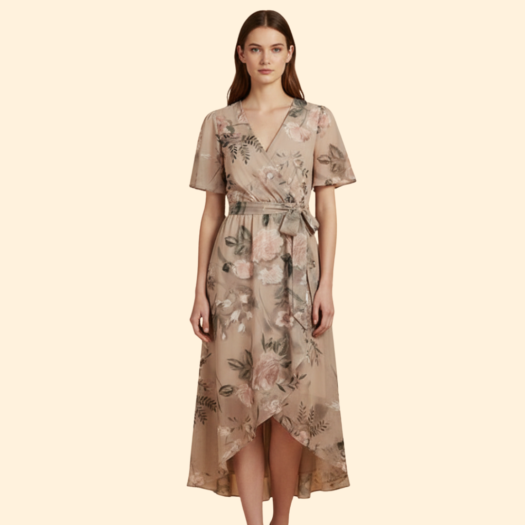 Women’s Floral V-neck Midi Dress