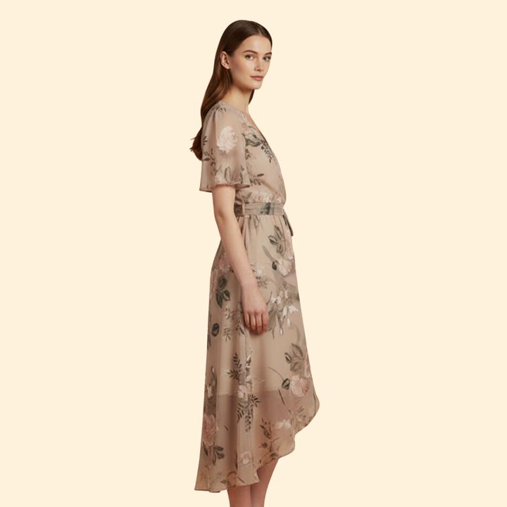 Women’s Floral V-neck Midi Dress