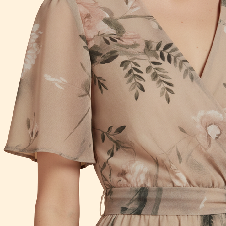 Women’s Floral V-neck Midi Dress