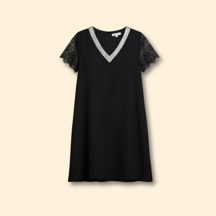 Women’s Lace Sequin V-Neck Dress