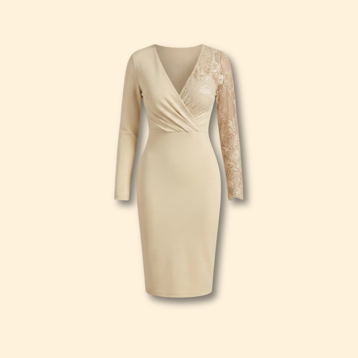 Women’s Lace Sleeve Midi Dress