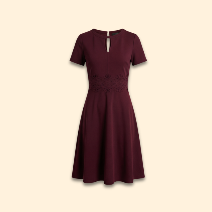 Women's Lace Waist Accentuated Dress