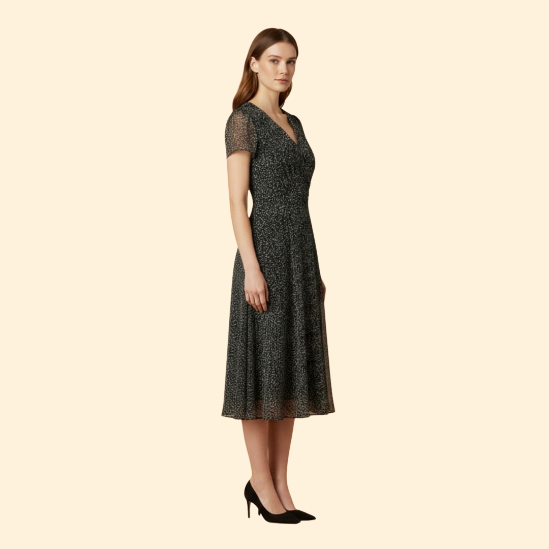 Women's Playful A-Line V-Neck Dress