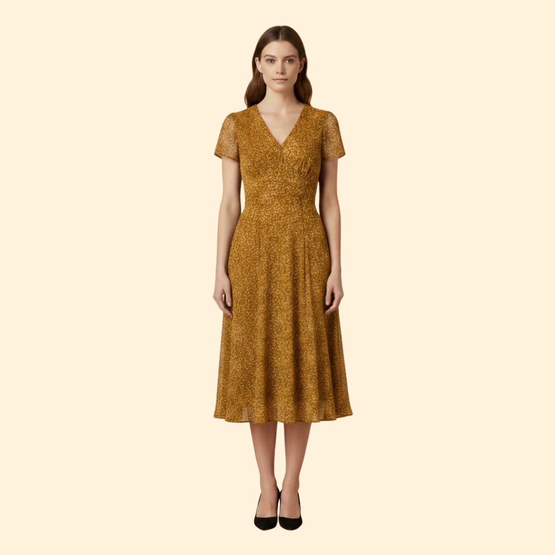 Women's Playful A-Line V-Neck Dress