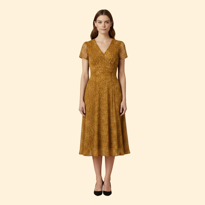 Women's Playful A-Line V-Neck Dress