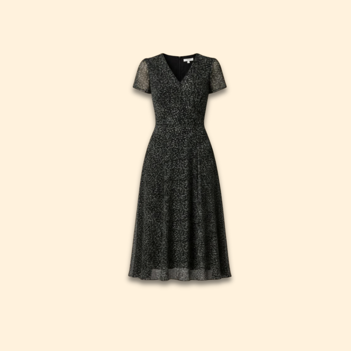 Women's Playful A-Line V-Neck Dress