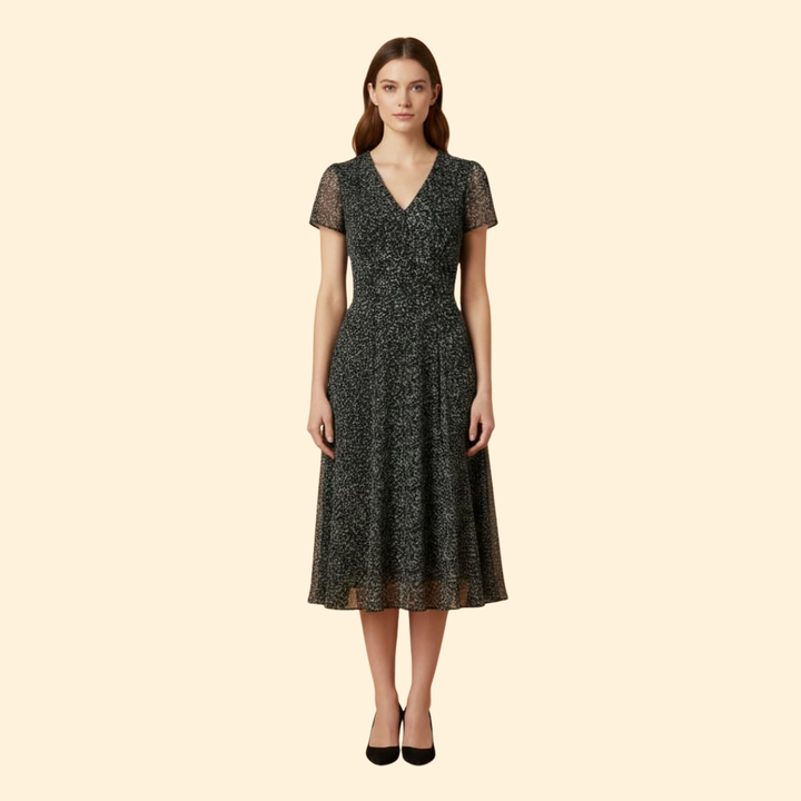 Women's Playful A-Line V-Neck Dress