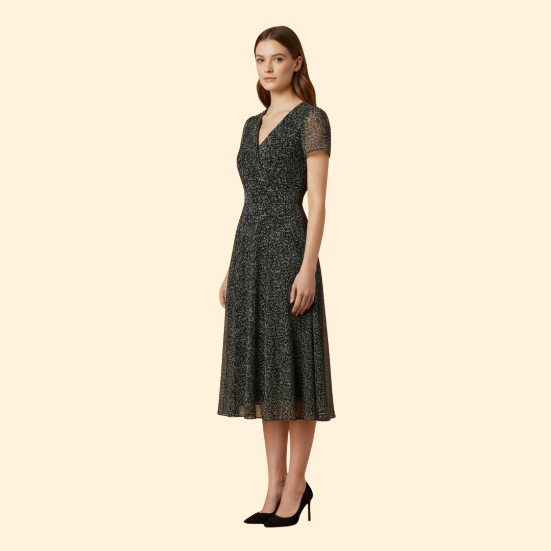 Women's Playful A-Line V-Neck Dress