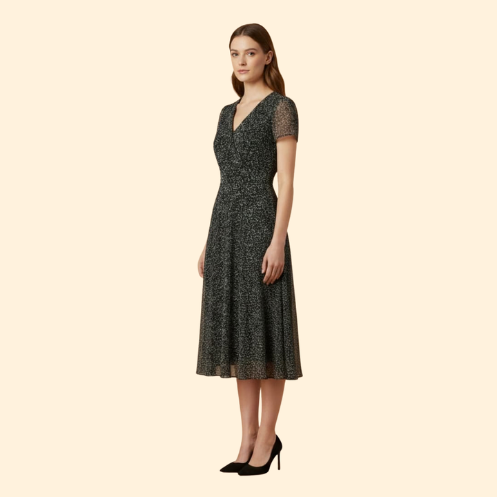 Women's Playful A-Line V-Neck Dress