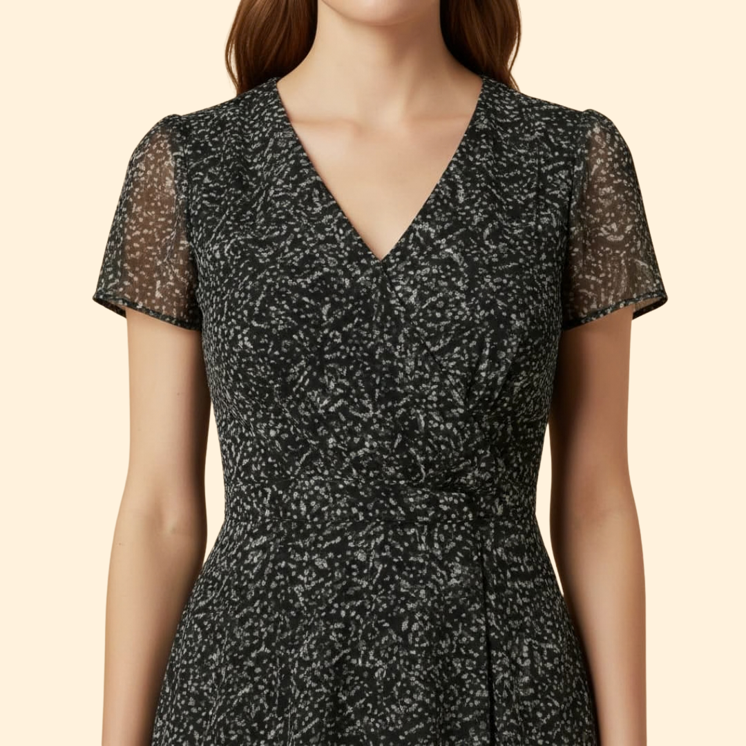 Women's Playful A-Line V-Neck Dress