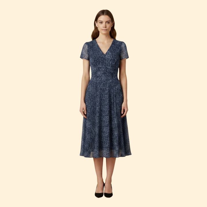 Women's Playful A-Line V-Neck Dress