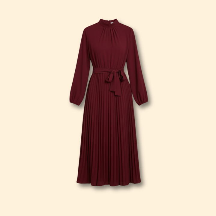 Women’s Pleated Belt Dress