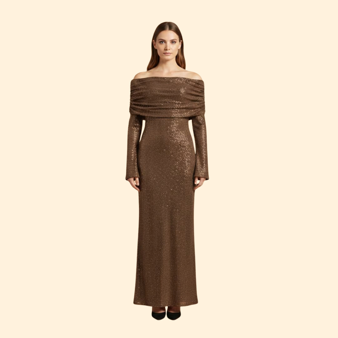 Women's Radiant Off-Shoulder Evening Dress