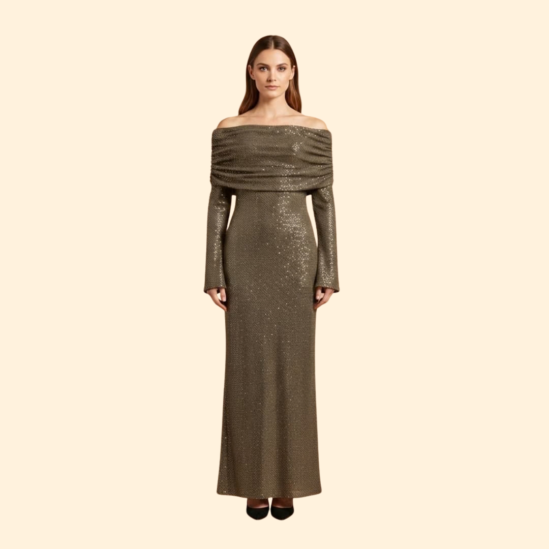 Women's Radiant Off-Shoulder Evening Dress