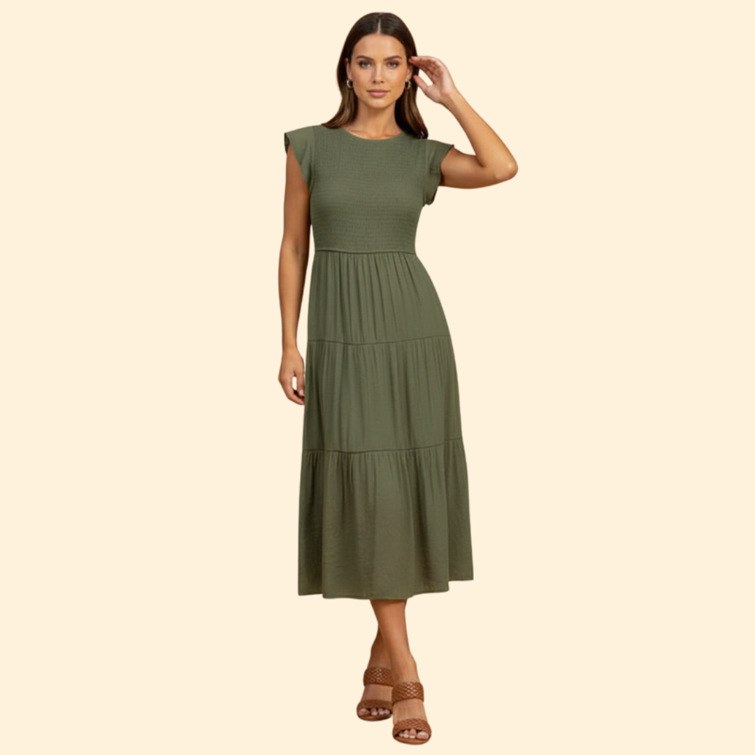 Women’s Short Sleeve Midi Dress