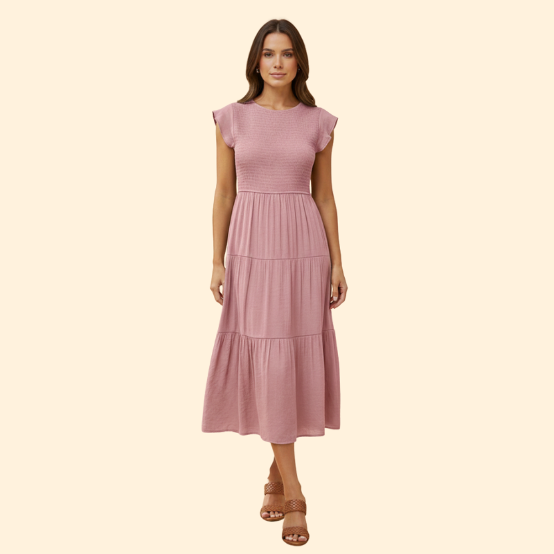 Women’s Short Sleeve Midi Dress