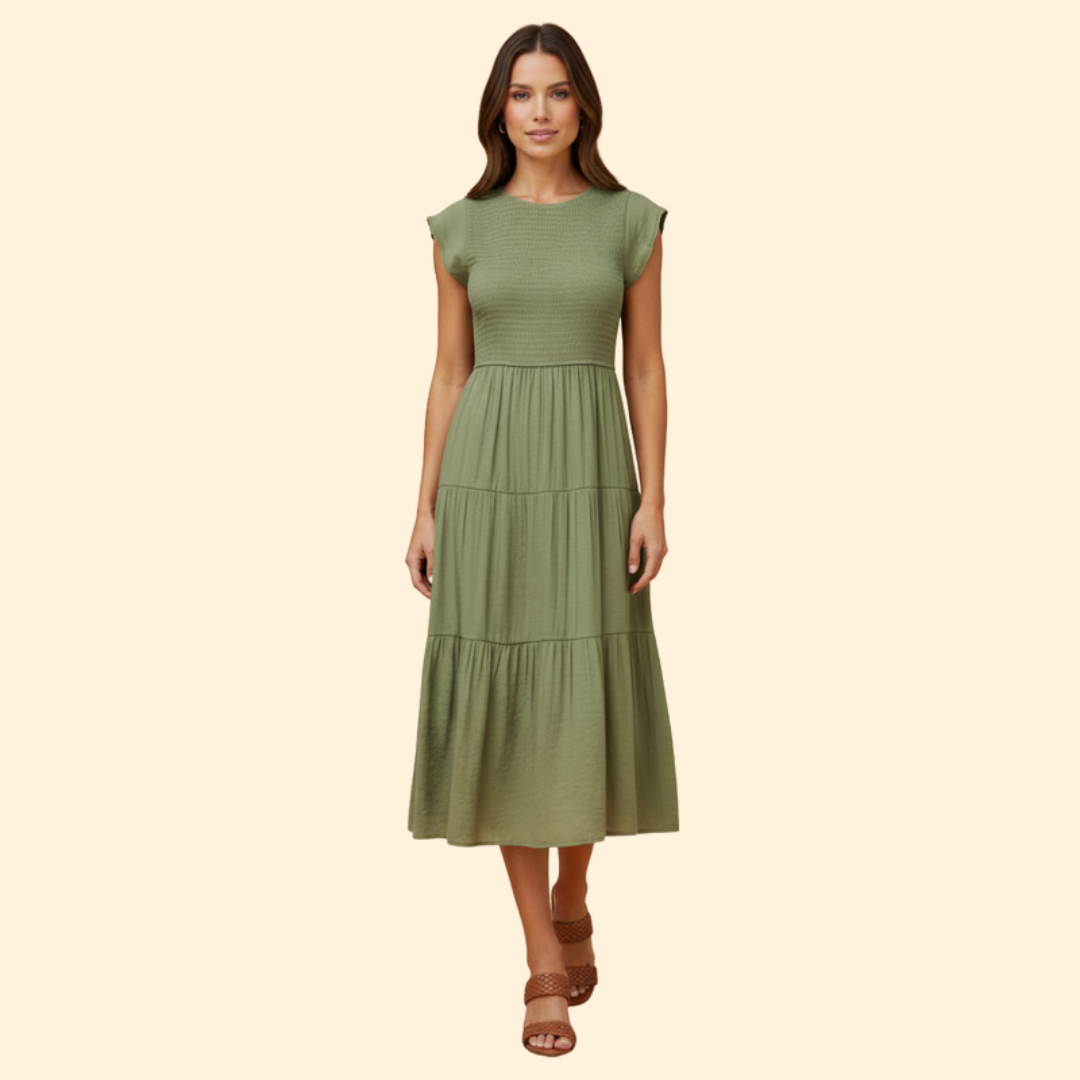 Women’s Short Sleeve Midi Dress