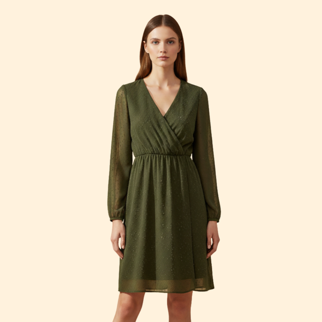 Women’s Sparkle V-Neck Mini Dress
