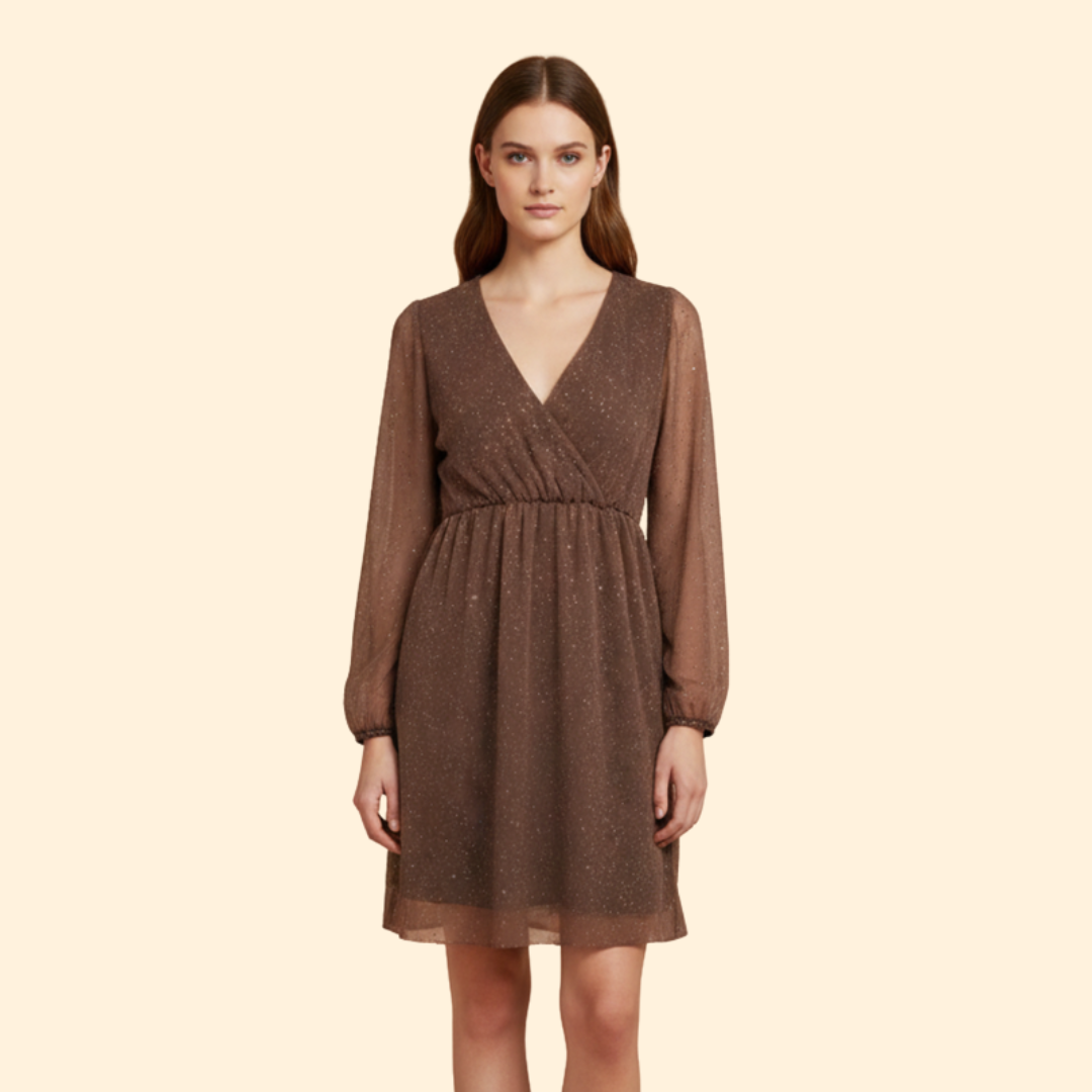 Women’s Sparkle V-Neck Mini Dress