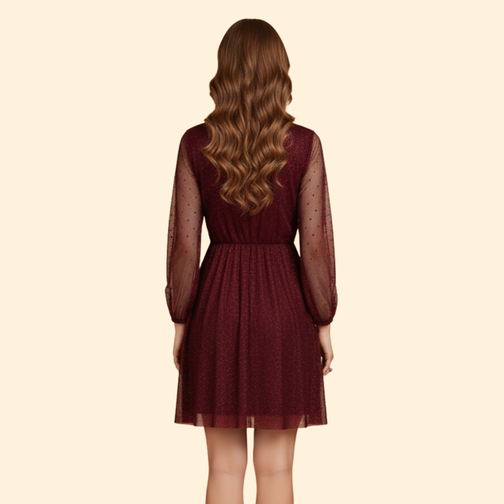 Women’s Sparkle V-Neck Mini Dress