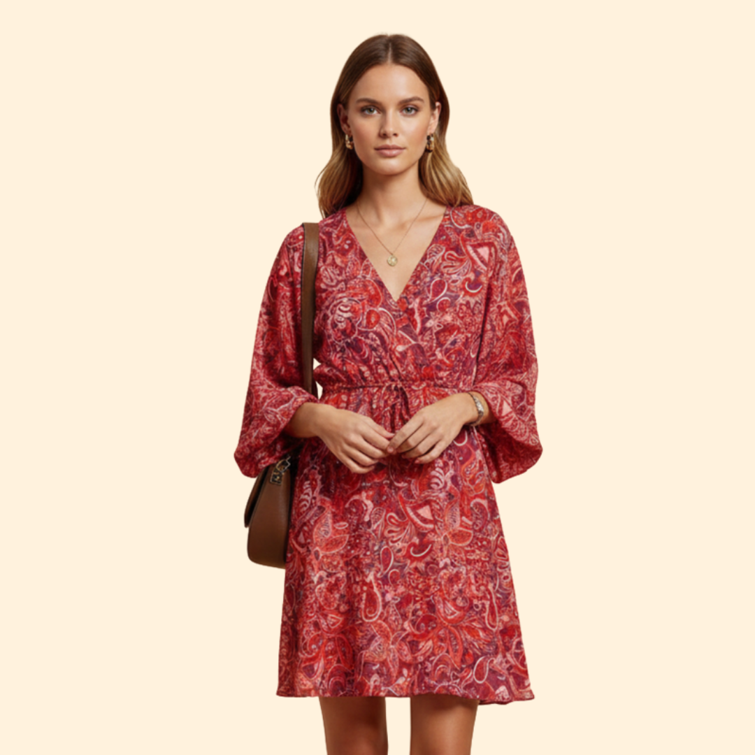 Women’s V-Neck Boho Dress