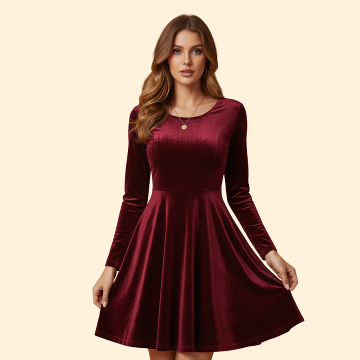 Women's Velvety A-Line Dress