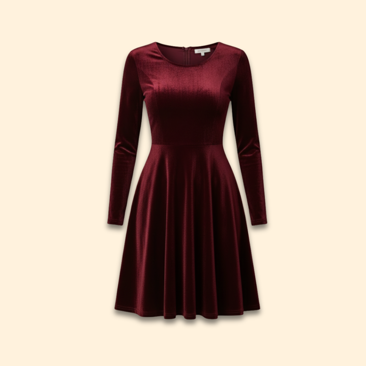 Women's Velvety A-Line Dress