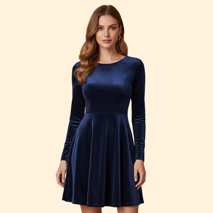Women's Velvety A-Line Dress