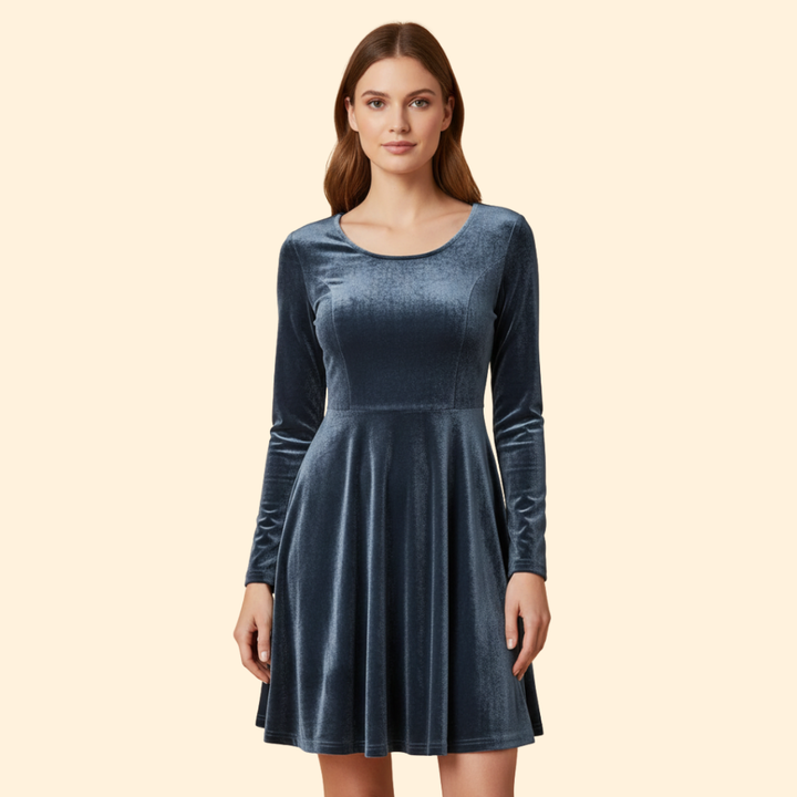 Women's Velvety A-Line Dress