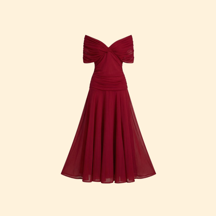 men’s Off Shoulder Midi Dress